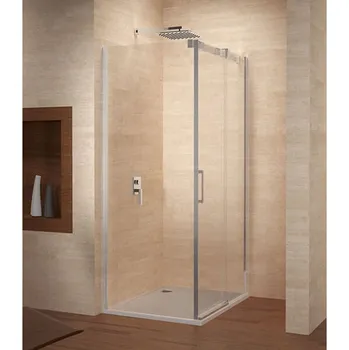 Riho Ocean čtyřúhelníkový sprchový kout 100x80x195 cm, pravý, chrom, Riho-Shield, číré sklo (G006005120)