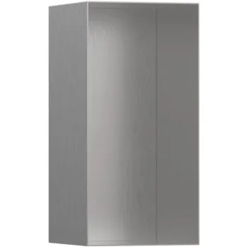 Odvodňovací žlab Hansgrohe XtraStoris Minimalistic KARTÁČOVANÁ NEREZOVÁ OCEL Výklenek do stěny bez rámu 300/150/140