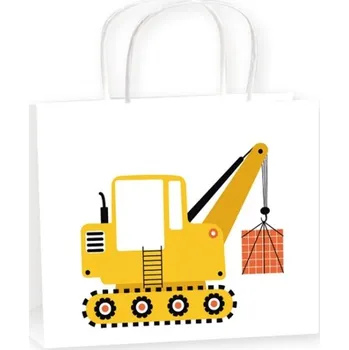 Dárková taška Anděl Dárková taška velká Stavební Stroje 3 32 x 26 cm