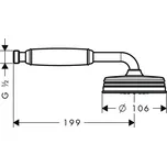 AXOR ruční sprcha Montreux kartáčovaný nikl 16320820