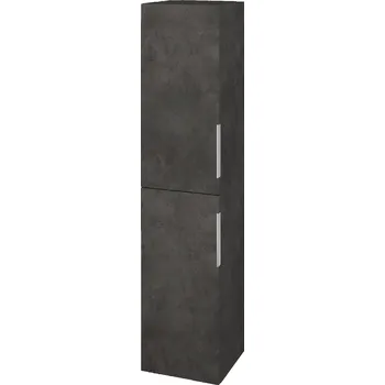Koupelnový nábytek Dřevojas Vysoká skříň DOS SVD2 35 - D16 Beton tmavý / Úchytka T05 / D16 Beton tmavý / Pravé