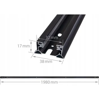 Bodové svítidlo Berge Kolejnice 2m pro bodové reflektory GU10 - černá