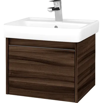 Koupelnový nábytek Dřevojas Koupelnová skříňka BONO SZZ 55 (umyvadlo Q) - D06 Ořech / Úchytka T34 / D06 Ořech