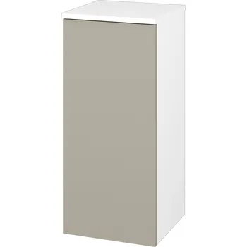 Koupelnový nábytek Dřevojas Nízká skříňka DOS SND 35 - N01 Bílá lesk / Bez úchytky T31 / M05 Béžová mat / Levé
