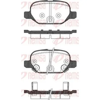 Brzdová destička Sada brzdových destiček, kotoučová brzda REMSA 0727.32