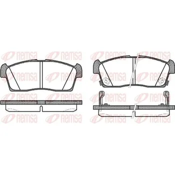 Brzdová destička Sada brzdových destiček, kotoučová brzda REMSA 1199.02