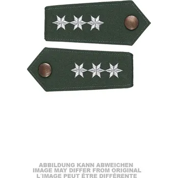 Nárameník německé policie Polizei 3 stříbrné hvězdy - zelený