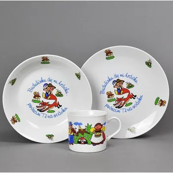 Talíř Souprava 3-dílná BUDULÍNEK, český porcelán