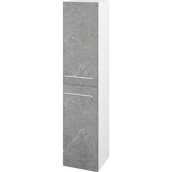 Koupelnový nábytek Dřevojas Vysoká skříň DOS SVD2 35 - N01 Bílá lesk / Úchytka T02 / D20 Galaxy / Pravé