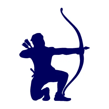 Samolepicí dekorace na vozidlo Lukostřelba 002 pravá (23 - tmavě modrá) SAMOLEPKA NA AUTO, NÁLEPKA, FÓLIE, POLEP, TUNING, VLASTNÍ TEXT, TISK, AUTOSAMOLEPKY.cz, POLEPY, OBRÁZEK, LOGO, 3D STICKERS