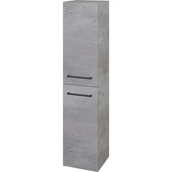 Koupelnový nábytek Dřevojas Vysoká skříň DOS SVD2 35 - D01 Beton / Úchytka T06 / D01 Beton / Levé