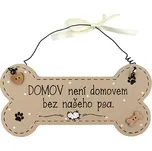 Nekupto Dřevěná cedule kostička Domov bez psa