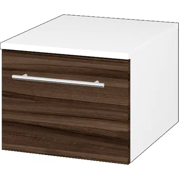 Koupelnový nábytek Dřevojas Nízká skříňka DOS SNZ1 40 - N01 Bílá lesk / Úchytka T02 / D06 Ořech