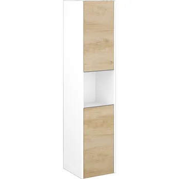 Koupelnový nábytek Dřevojas Vysoká skříň BONO SVD2O 35 - N01 Bílá lesk / Úchytka T34 / D15 Nebraska / Pravé