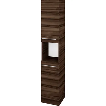 Koupelnový nábytek Dřevojas Vysoká skříň DOS SVD2O 35 - D06 Ořech / Úchytka T02 / D06 Ořech / Levé