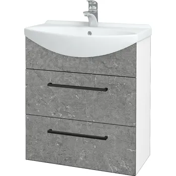 Koupelnový nábytek Dřevojas Koupelnová skříňka TAKE IT SZZ2 65 - N01 Bílá lesk / Úchytka T06 / D20 Galaxy