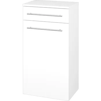 Koupelnový nábytek Dřevojas Nízká skříňka DOS SNDZ 50 - N01 Bílá lesk / Úchytka T02 / N01 Bílá lesk / Pravé