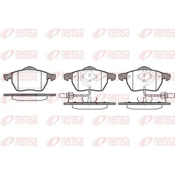 Brzdová destička Sada brzdových destiček, kotoučová brzda REMSA 0390.52