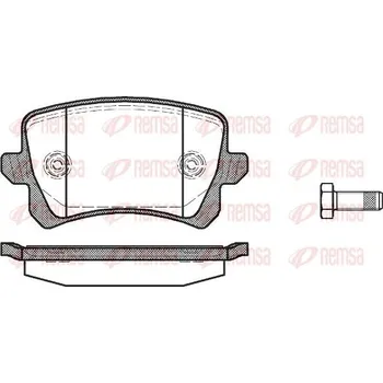 Brzdová destička Sada brzdových destiček, kotoučová brzda REMSA 1342.00