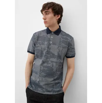 Pánské tričko s.Oliver pánské polo triko šedomodré Velikost: L