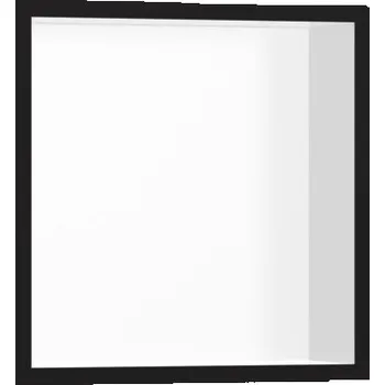 Koupelnový nábytek Hansgrohe XtraStoris Individual MATNÁ ČERNÁ Výklenek do stěny matná bílá, s designovým rámem 300/300/100