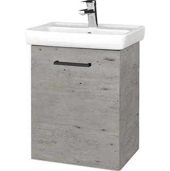 Koupelnový nábytek Dřevojas Koupelnová skříňka DOOR SZD 50 - D01 Beton / Úchytka T06 / D01 Beton / Levé