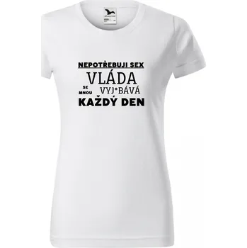 Dámské tričko Dámské tričko - Vláda Barva: Černá, Velikost: 2XL
