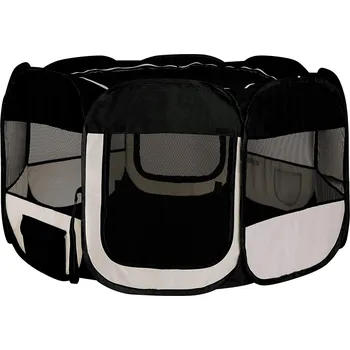 klec pro psa Klec pro psa, látková přepravka, výběh, ohrádka - Béžovo-černá