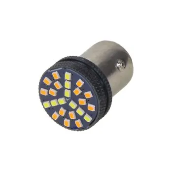 Autožárovka LED BAY15d bílá/oranžová, dvouvlákno, 12V, 24LED/2016SMD