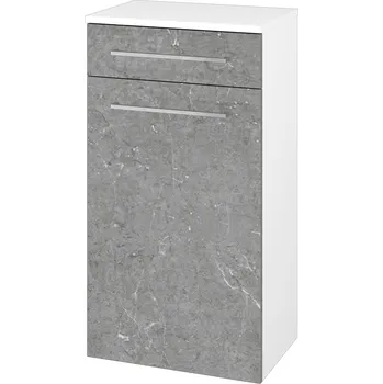 Koupelnový nábytek Dřevojas Nízká skříňka DOS SNDZ 50 - N01 Bílá lesk / Úchytka T04 / D20 Galaxy / Pravé