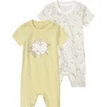 lupilu® Dětské pyžamo BIO, 2 kusy (béžová/žlutá, 50)