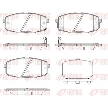 Brzdová destička Sada brzdových destiček, kotoučová brzda REMSA 1038.12