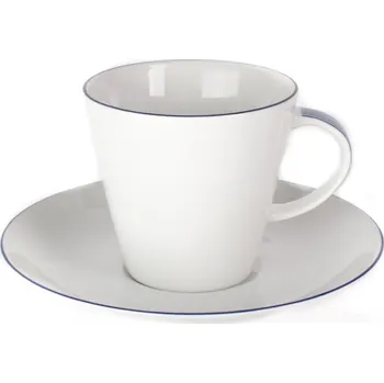 Šálek s podšálkem, Thun, TOM, Modrá linka, 200 ml, 12 ks