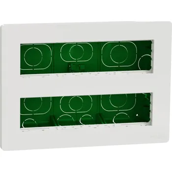 vypínač centrální centrální 2x8 modulů zapuštěná, Bílá Antibakteriální Unica System+ NU171820