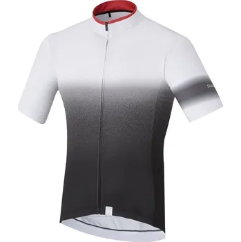 cyklistický dres SHIMANO Mirror Cool dres, černá/bílá, L