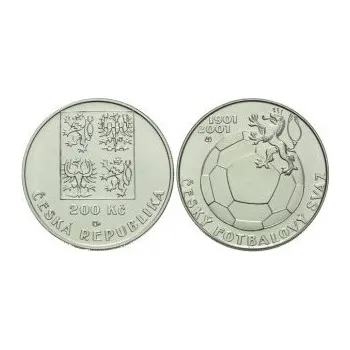 2001 - Pamětní stříbrná mince Český fotbalový svaz, b.k.