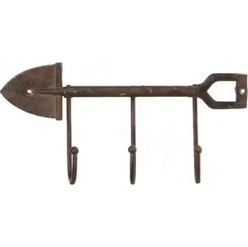 Věšák Esschert Design Litinový nástěnný háček - rýč