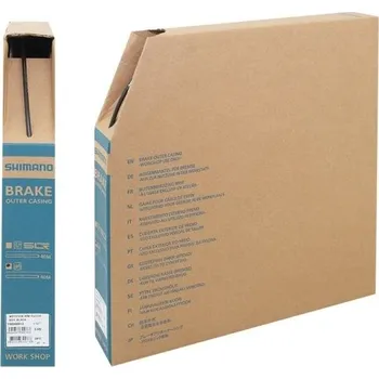 Lanko pro jízdní kolo bowden brzdový SHIMANO 5mm, černý 40m BOX