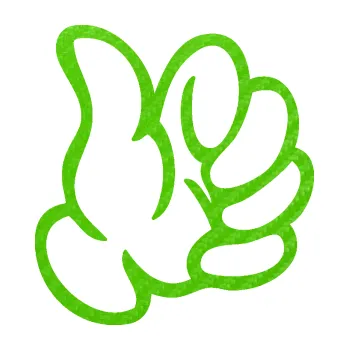 Samolepící dekorace SAMOLEPKA Ruka 002 pravá palec nahoru (58 - 3D karbon zelený kawasaki) NA AUTO, NÁLEPKA, FÓLIE, POLEP, TUNING, VLASTNÍ TEXT, TISK, AUTOSAMOLEPKY.cz, POLEPY, OBRÁZEK, LOGO, SAMOLEPKY