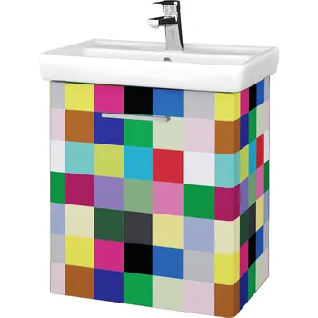 Koupelnový nábytek Dřevojas Koupelnová skříňka DOOR SZD 55 - IND Individual / Úchytka T04 / IND Individual / Levé