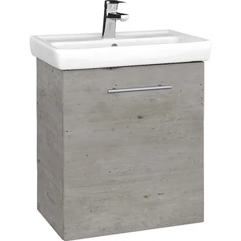 Koupelnový nábytek Dřevojas Koupelnová skříňka DOOR SZD 55 - D01 Beton / Úchytka T02 / D01 Beton / Pravé