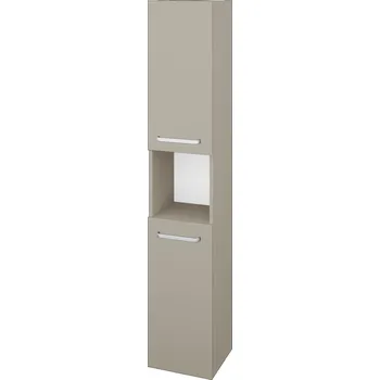 Koupelnový nábytek Dřevojas Vysoká skříň DOS SVD2O 35 - M05 Béžová mat / Úchytka T01 / M05 Béžová mat / Pravé