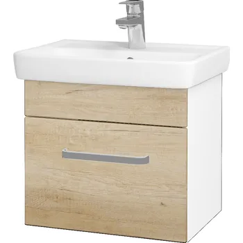 Koupelnový nábytek Dřevojas Koupelnová skříňka SOLO SZZ 50 - N01 Bílá lesk / Úchytka T01 / D15 Nebraska