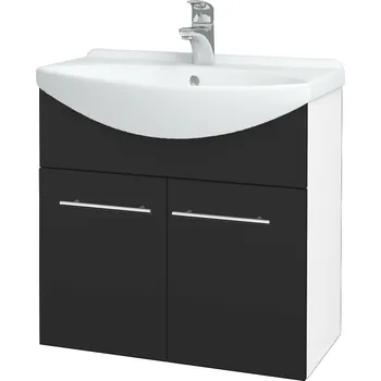 Koupelnový nábytek Dřevojas Koupelnová skříňka TAKE IT SZD2 65 - N01 Bílá lesk / Úchytka T02 / N03 Graphite