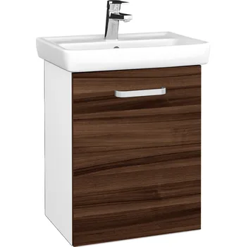 Koupelnový nábytek Dřevojas Koupelnová skříňka DOOR SZD 50 - N01 Bílá lesk / Úchytka T01 / D06 Ořech / Pravé