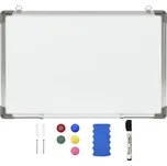 vidaXL Bílá magnetická tabule stíratelná za sucha 50 x 35 cm ocel