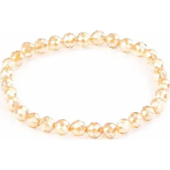 Náramek Aqua aura zlatý - 6mm fazet