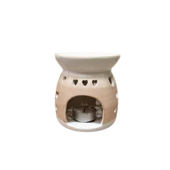 Aroma lampa Aromalampa se srdíčky - hnědobéžová