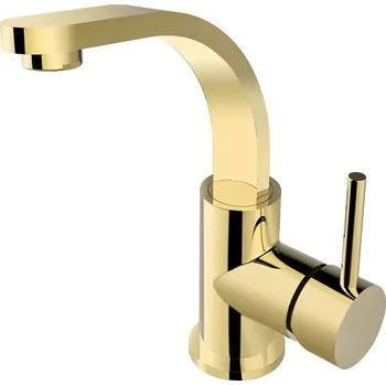 Vodovodní baterie Besco DECCO II umyvadlová baterie stojánková zlatá BABUDIIZL