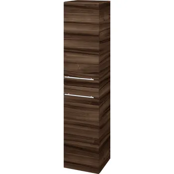 Koupelnový nábytek Dřevojas Vysoká skříň s košem DOS SVD2K 35 - D06 Ořech / Úchytka T02 / D06 Ořech / Levé